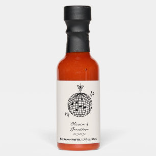 Elegant Retro Disco Ball Hot Sauce Favors