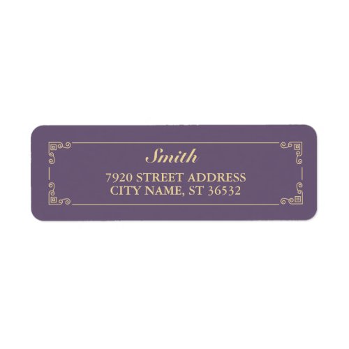 Elegant Retro Grape Compote Label