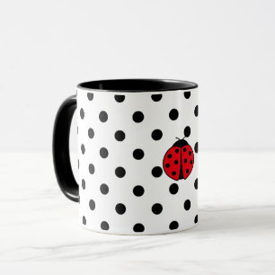 Elegant retro Ladybugs and polka dots Mug