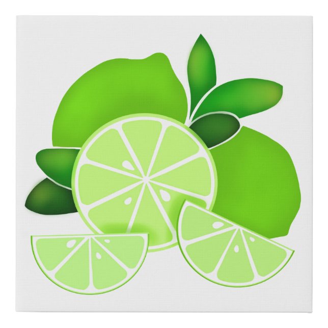 Elegant retro limes       faux canvas print (Front)