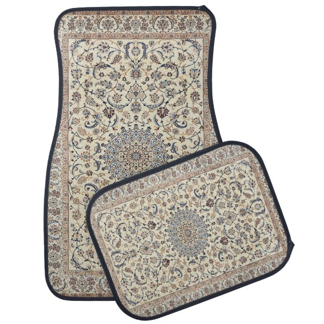 Elegant Retro Modern Vintage Persian Car Floor Mat (Set)