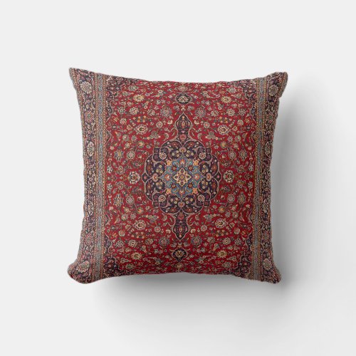 Elegant Retro Modern Vintage Persian Throw Pillow