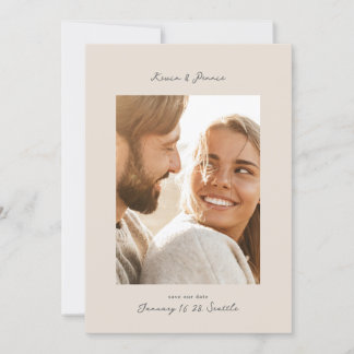 Elegant Retro Photo Wedding  Save The Date