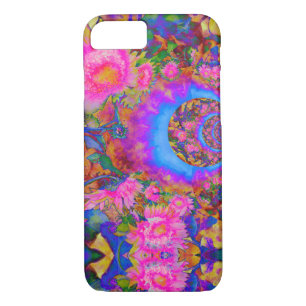 Elegant Retro pink sunflower fields forever iPhone 8/7 Case
