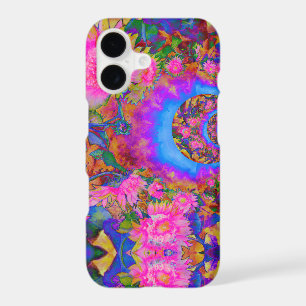 Elegant Retro pink sunflower fields forever iPhone 17 Case