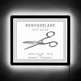 Elegant Retro Scissors  - Minimal Hairsalon Window