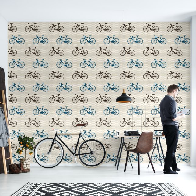  Elegant Retro Stylish Cool Trendy Vintage Bicycle Wallpaper (Living Room)