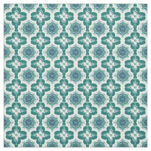 Elegant Retro Tile Pattern Vintage-Inspired Chic Fabric