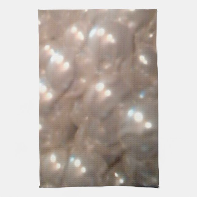 Elegant Retro Vintage Antique Pearls Jewelry Towel (Vertical)