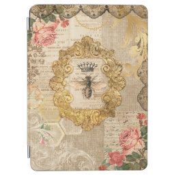 Elegant Retro Vintage Floral Decoupage iPad Air Cover