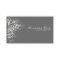 Elegant Retro White Flower Swirls Dark Grey