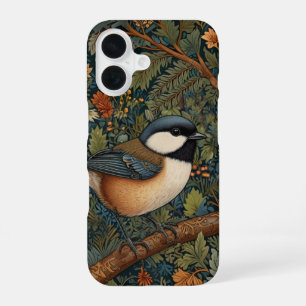 Elegant retro woodland bird iPhone 16 case