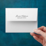 Elegant Return Address for Note Cards Envelope<br><div class="desc">Simple,  elegant and tasteful,  this custom envelope design features a text template on the back envelope flap to personalize with your name and address. The envelope size is 4.375 x 5.75 inches.</div>