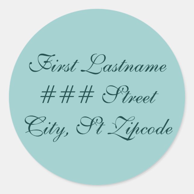 elegant return address label (Front)