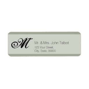 Elegant Return Address Label Choose your color 1