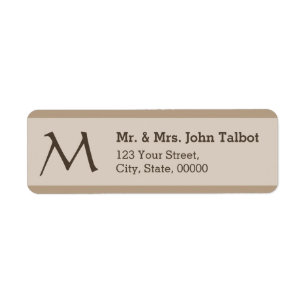 Elegant Return Address Label Choose your color 2