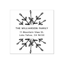Elegant Return Address Label with Branches