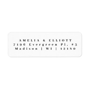 Elegant Return Address Personalized Label