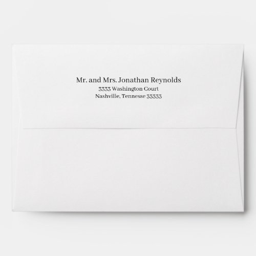 Elegant Return Address Wedding Envelope