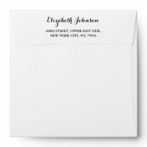 Elegant Return Address White Square Invitation Envelope Elegant Return Address White Square Invitation Envelope