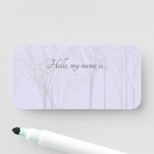Elegant Reusable Lavender Trees Hello My Name Is Tag
