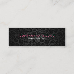 Elegant Reversible Black And White Damasks Mini Business Card