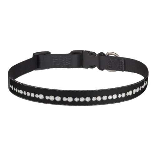 Elegant Rhinestone Dog Cat Black White Cute Bling Pet Collar