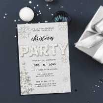 Elegant Rhinestones Christmas Party Invitation