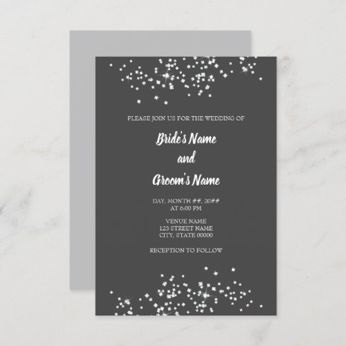 Elegant Rhinestones Wedding Invitation