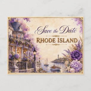 Elegant Rhode Island Save the Date Wedding Invite