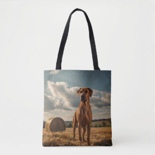 Elegant Rhodesian Ridgeback Shoulder Tote Bag