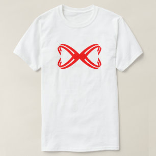 Elegant Ribbon line Letter X Monogram T-Shirt