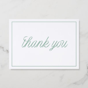 Elegant Ribbon Script Flat Thank You Card