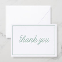 Elegant Ribbon Script Flat Thank You Card