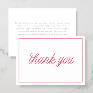 Elegant Ribbon Script Red Letterpress Card