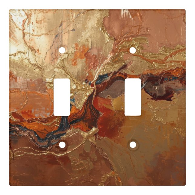 Elegant Rich Copper Patina Metallic gold  Light Switch Cover (Front)