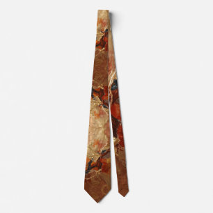 Elegant Rich Copper Patina Metallic gold  Neck Tie