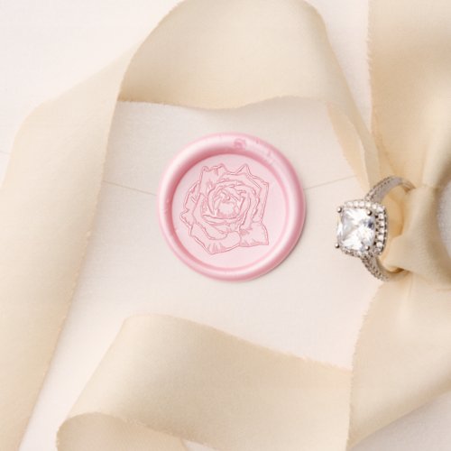 Elegant Rich Rose Blossom Botanical Flower Floral Wax Seal Stamp