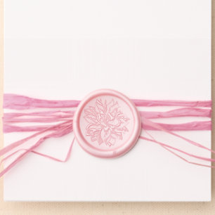 Elegant Rich Rose Blossom Wedding Luxury Botanical Wax Seal Sticker