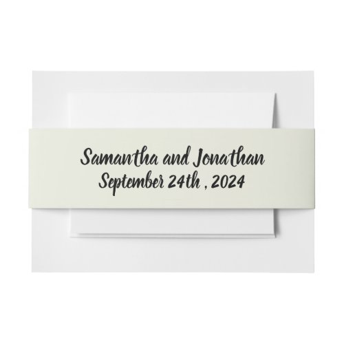 Elegant Ring of Flowers Water Color  Invitation Belly Band