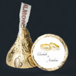Elegant Rings Simple Wedding  Hershey®'s Kisses®<br><div class="desc">Wedding chocolates featuring wedding rings giving the chocolates a very traditional feel.
The rings are on a simple white background with the typography in a modern font.</div>