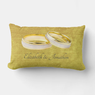 Elegant Rings Simple Wedding  Lumbar Pillow
