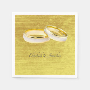 Elegant Rings Simple Wedding  Napkins