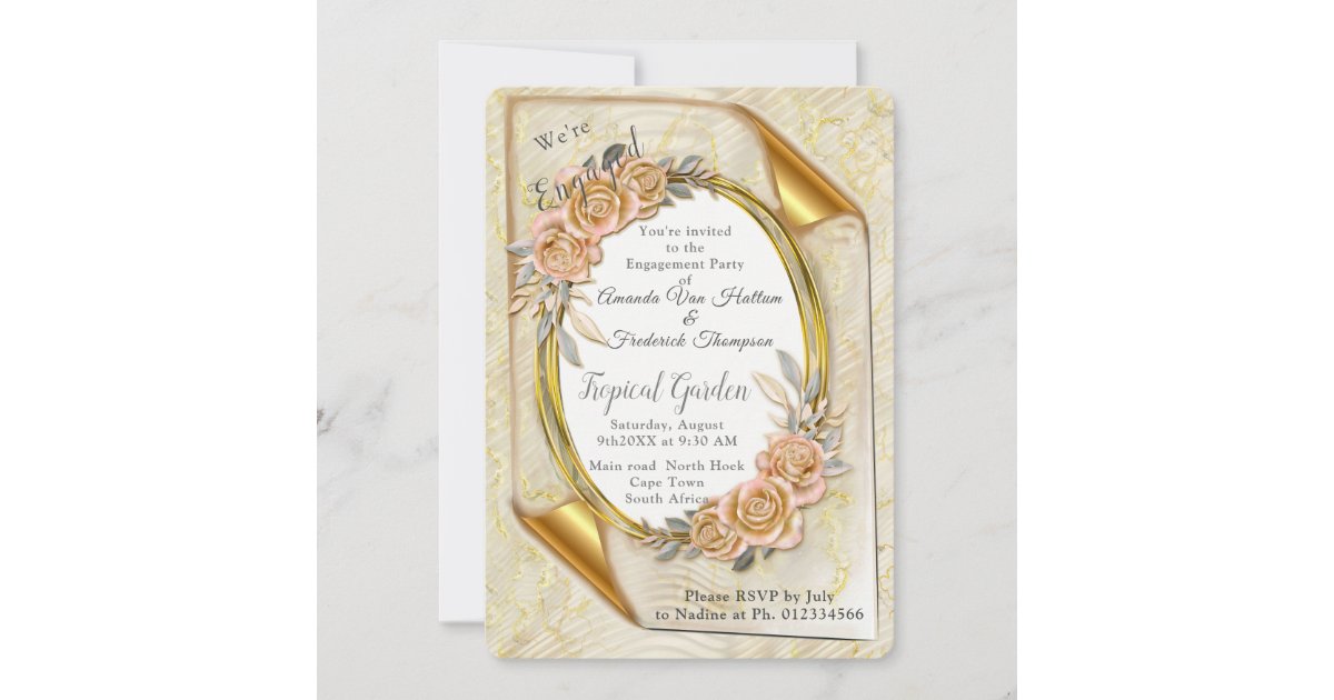 Invitations Abstract Ripple Elegant ripple cream invitation | Zazzle