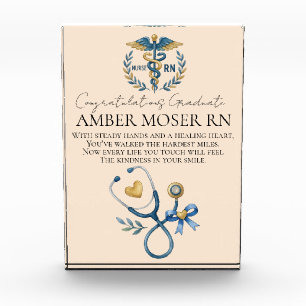 Elegant RN Graduation Tribute Acrylic Award