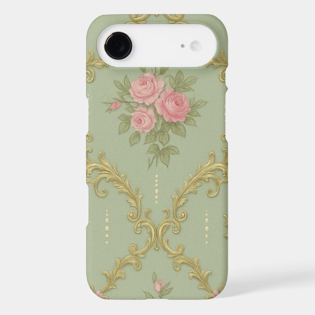 Elegant Rococo Floral Pattern in Soft Pastels Case-Mate iPhone Case (Back)