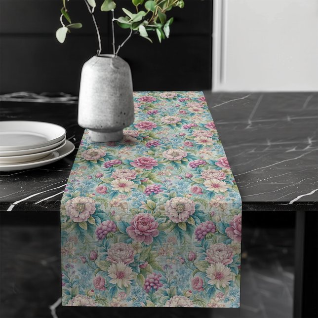Elegant Rococo Table Runner Ornate Floral Patterns (Elegant Rococo Table Runner Ornate Floral Patterns)