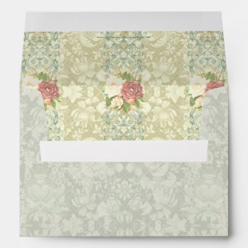 Elegant Rococo Vintage Roses  Envelope by gothicbusiness at Zazzle