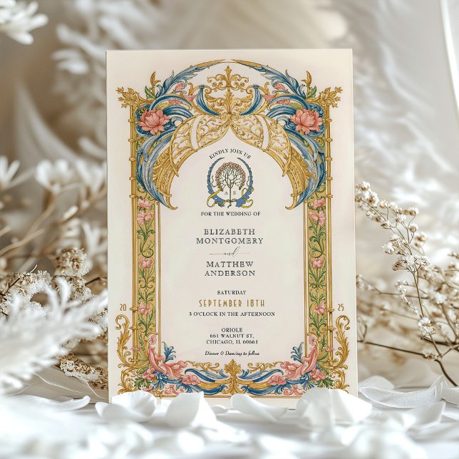 Elegant Rococo Wedding Invitation (Creator Uploaded)