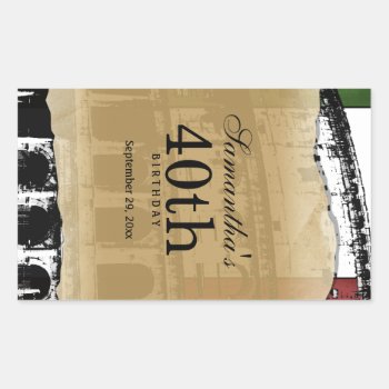 Elegant Roman Coliseum Customizable Wine Label by malibuitalian at Zazzle